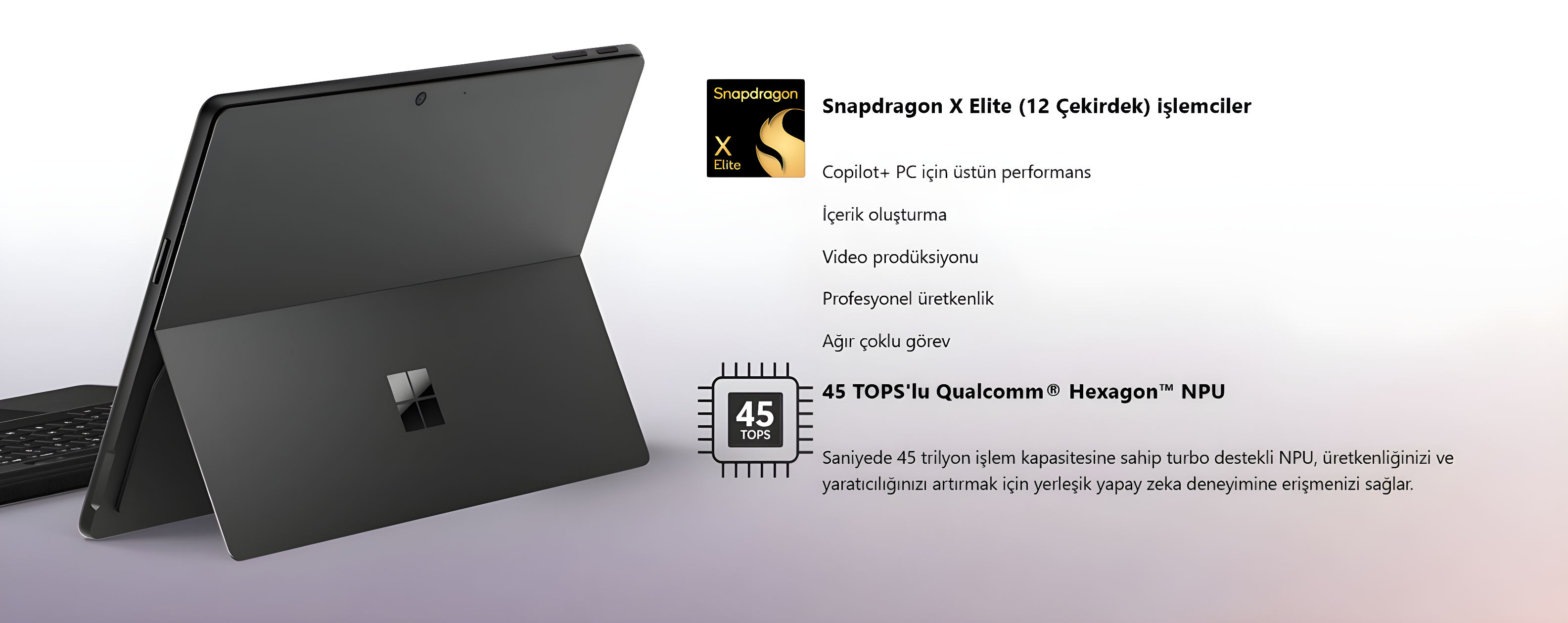 Microsoft Surface Pro Copilot+PC (11th) 5G LTE - Snapdragon Fiyatı