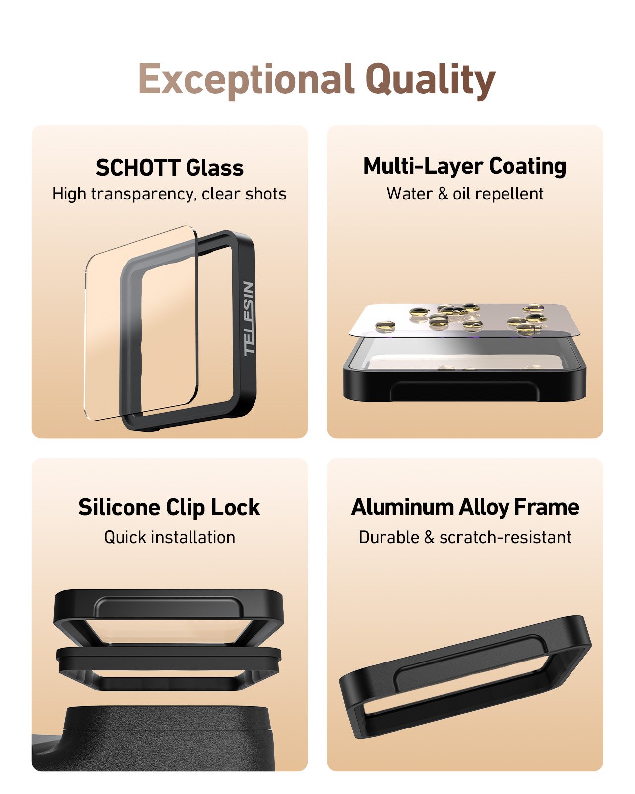TELESIN Ace Pro & Ace Pro 2 ND Filtre Seti