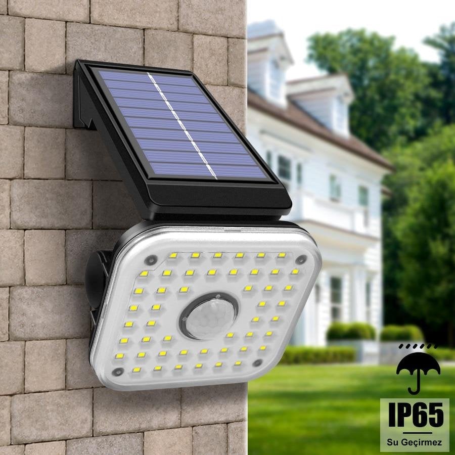 Powermaster LF-1750B 48 SMD Ledli 3 Modlu Sensörlü Solar Duvar Lambası İçerik