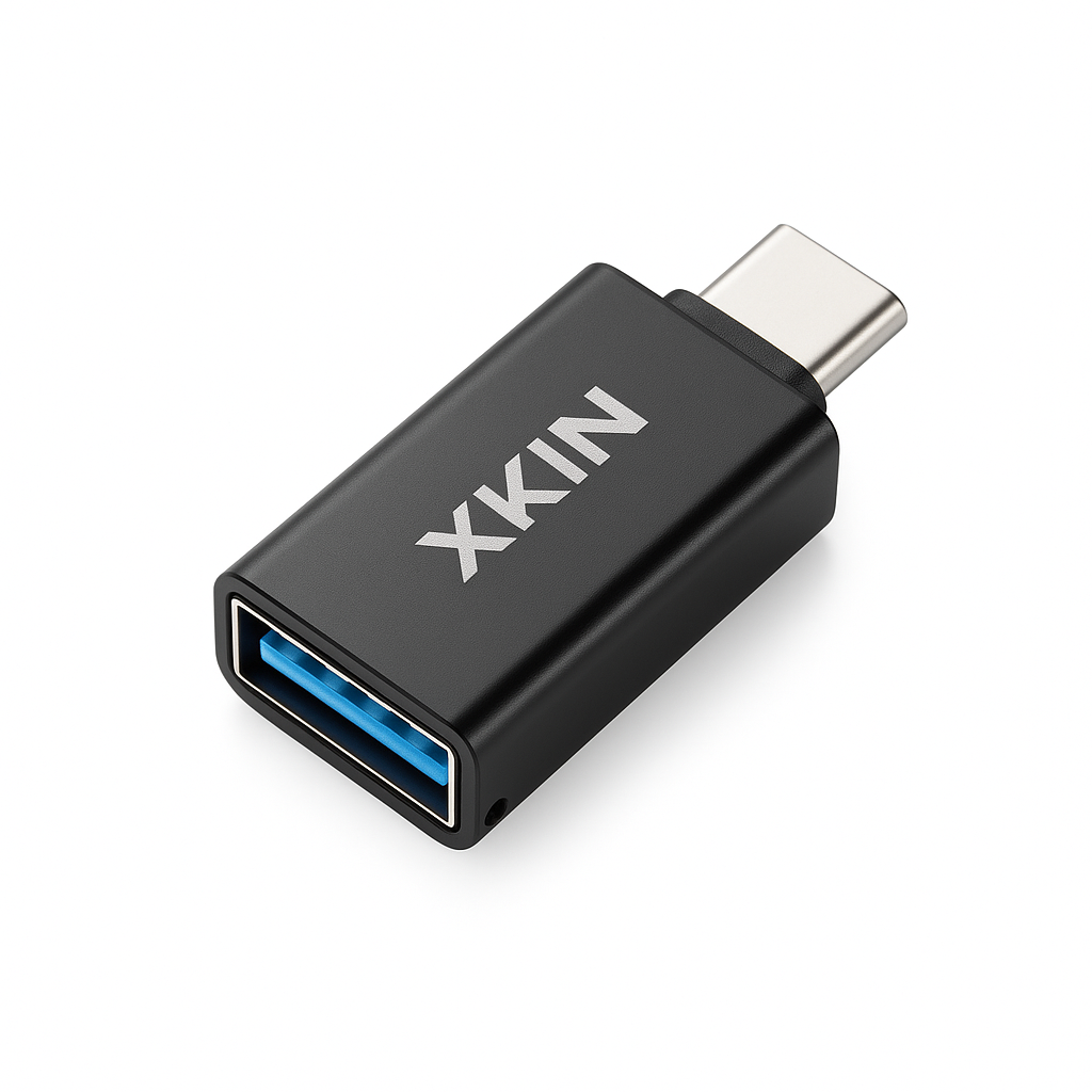xkin-type-c-to-usb-3-0-mini-otg-adaptor-siyah-kompakt-donusturucu-type-c-telefon-tablet-dizüstü bilgisayar-uyumlu
