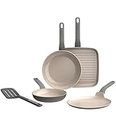 BergHOFF Leo 4 parçalı tava seti, yapışmaz kaplamalı, Balance Moonmist, terazi spatulasıyla