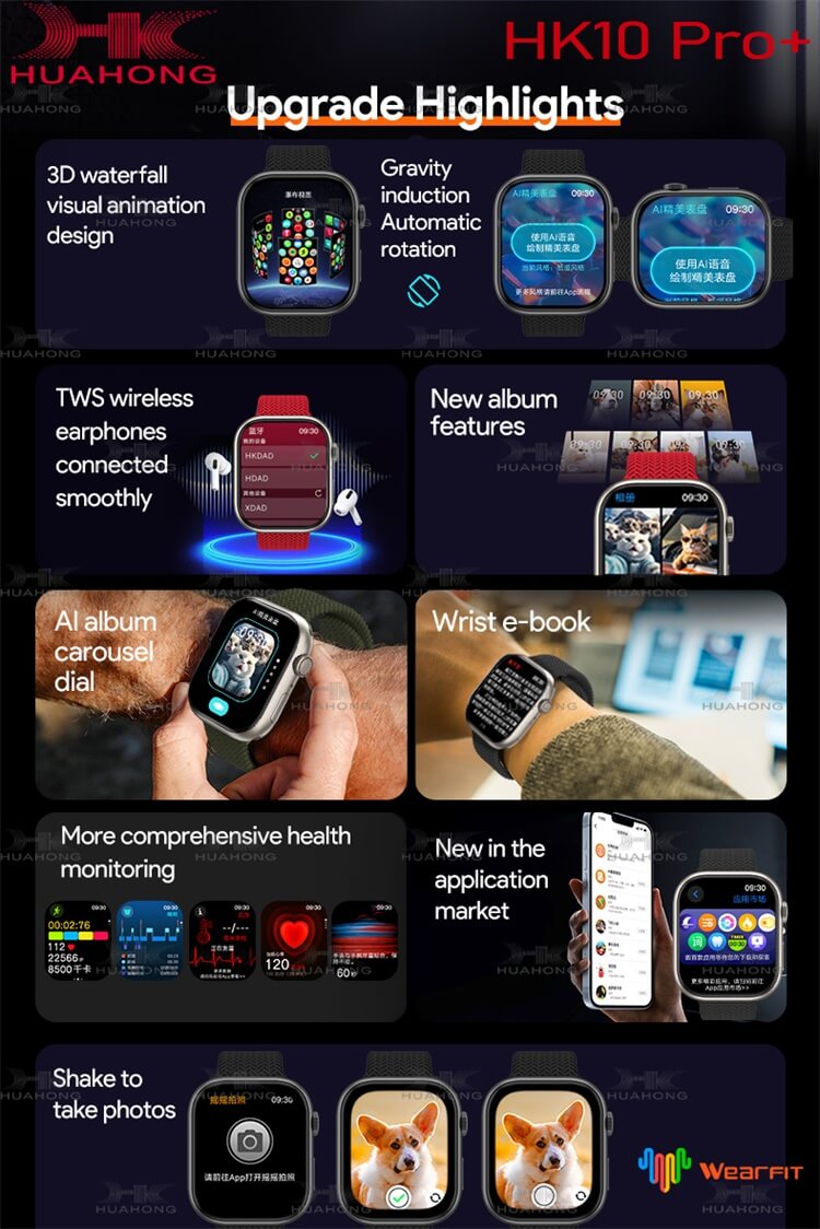 HK10 PRO+Smartwatch 2.02 Inches AMOLED Screen New Album Features Application Market-Shenzhen Shengye Technology Co.,Ltd