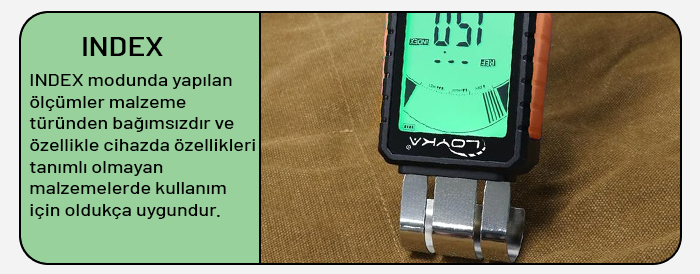 index modlu nem ölçer