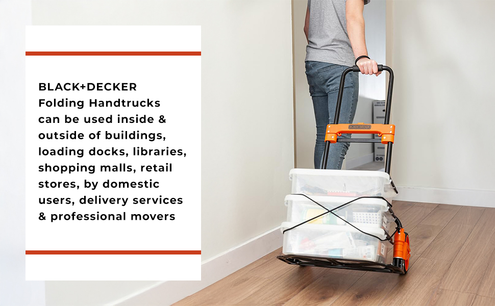 BLACK+DECKER BXWT-H202-SP Ekstra Güçlü Çelik Katlanır El Arabası, 90kg Kapasite