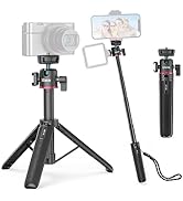 Akıllı telefon fotoğrafçılığı için ayarlanabilir bileşenler ve tripod sabitleyicili siyah kamera sapının farklı açıları veya stabilizatör tutucusu.
