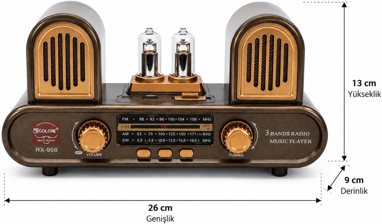 CoverZone Yeni Nesil Radyo Fm Am Sw 3 Bant Radyo Bluetooth Fiyatı