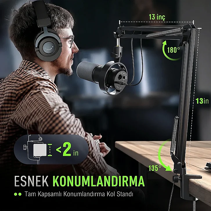 Fifine AmpliTank K688CT Esnek Konumlandırma Kol Standı