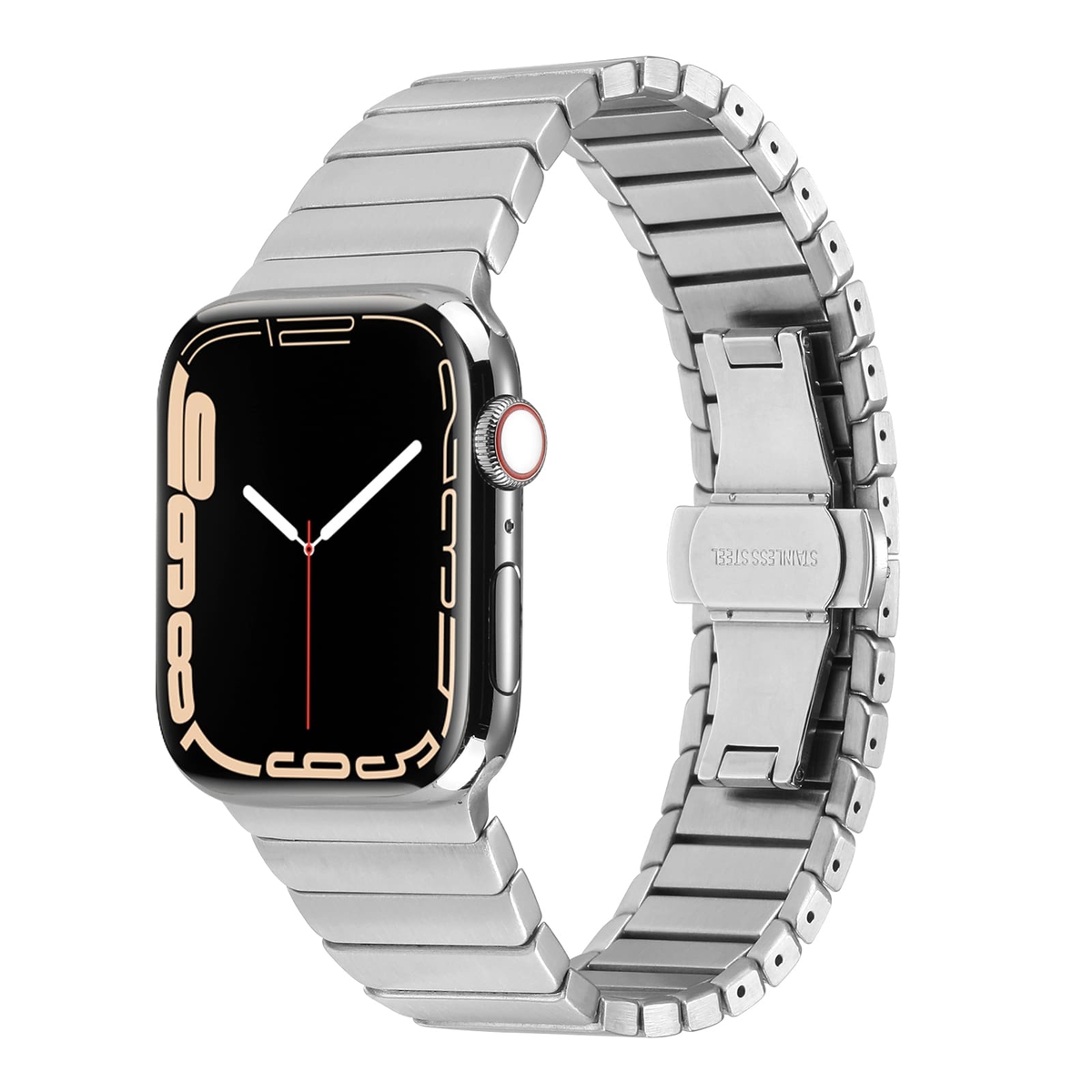 ​​​Apple Watch 7 41mm Kordon KRD-79 Metal Strap Kayış - 19