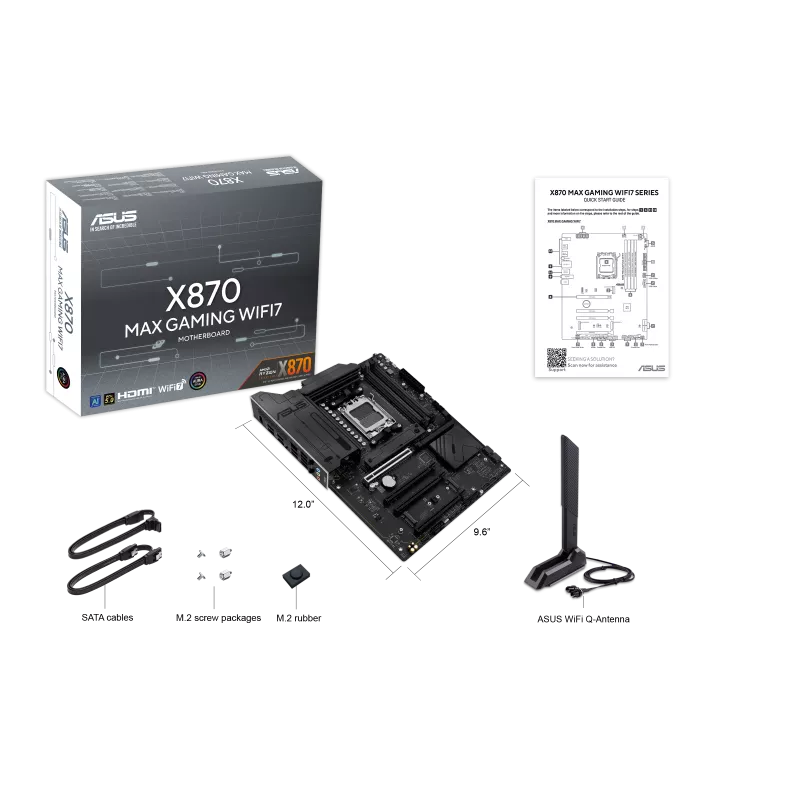 ASUS X870 MAX GAMING WIFI7 AMD AM5 DDR5 ANAKART