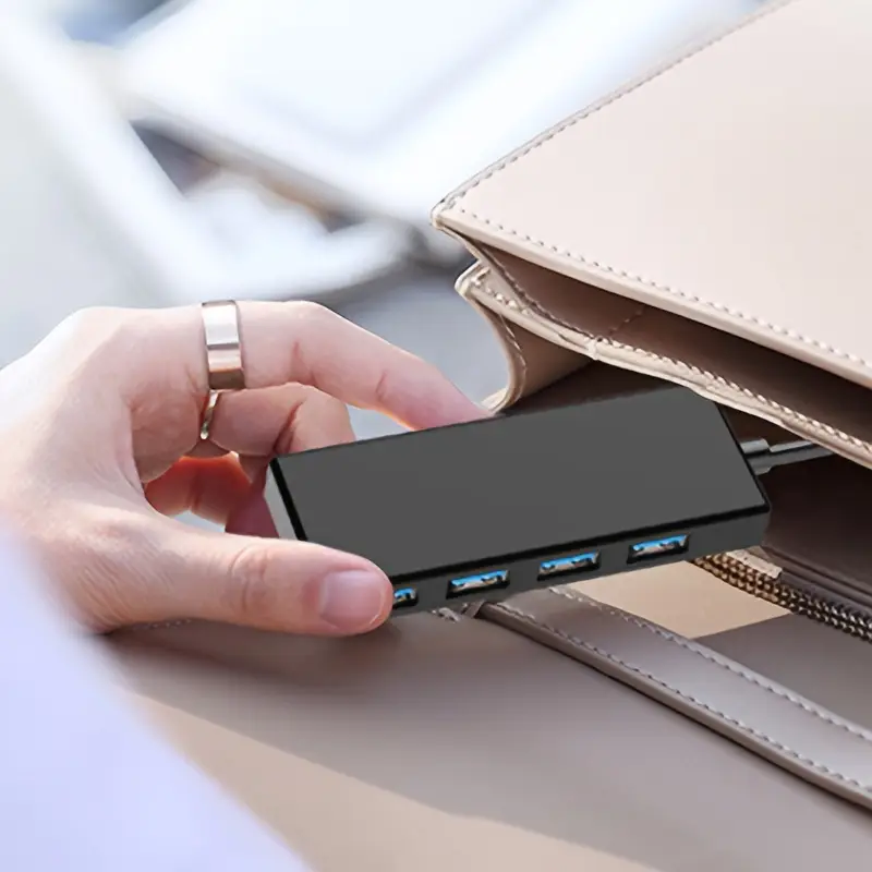 yüksek hızlı 4 portlu usb 3.0 hub - masaüstü, dizüstü bilgisayar, , flash sürücüler, sabit diskler, konsollar, yazıcılar, pcler, klavyeler için taşınabilir tasarımlı kompakt çok portlu adaptör - , dell ile uyumlu ayrıntılar 4
