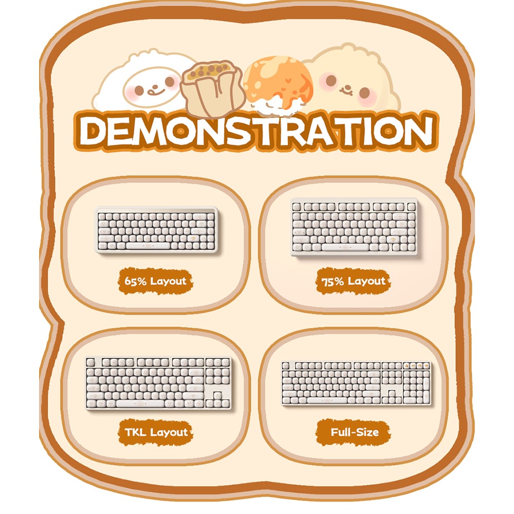 Akko Steamed Buns Keycap Set H4