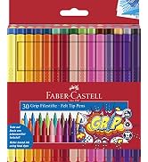 Faber-Castell 155335 - Keçeli Kalem Grip Colour Marker, 30'lu Kutu