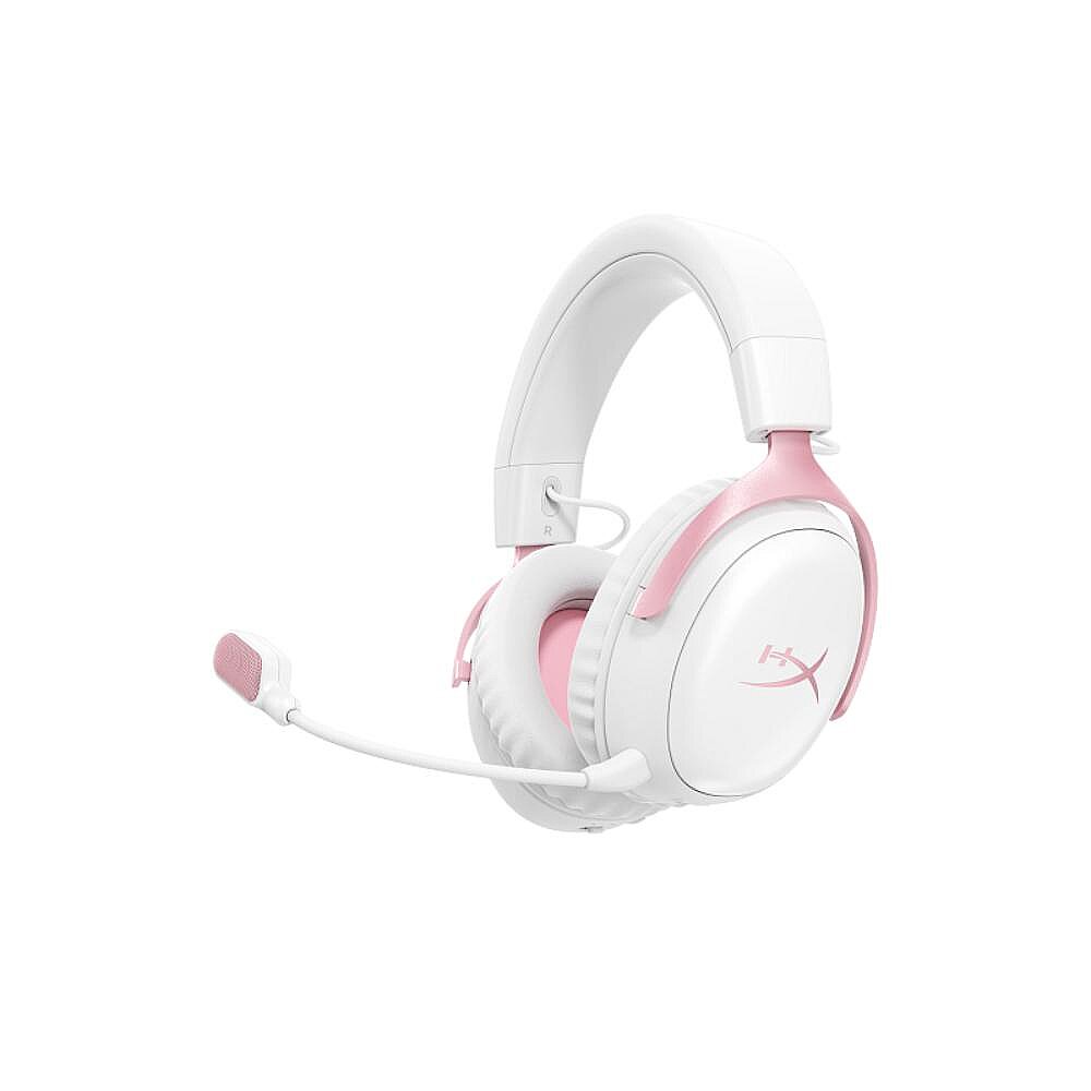 HyperX Cloud III S Wireless kablosuz oyuncu kulaklığı, beyaz ve pembe