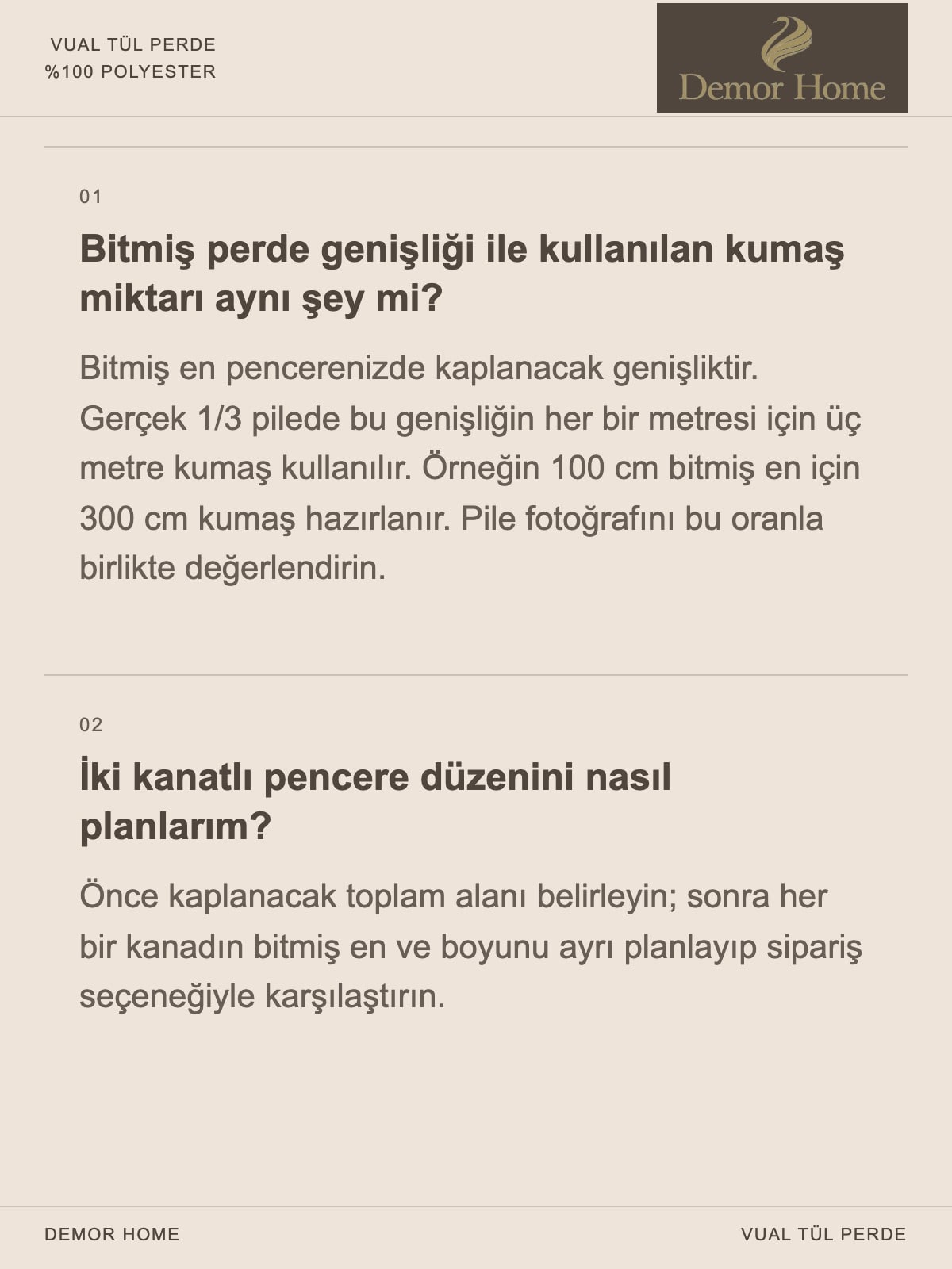 DEMOR HOME vual tül perde: Ürün hakkında 18 soru