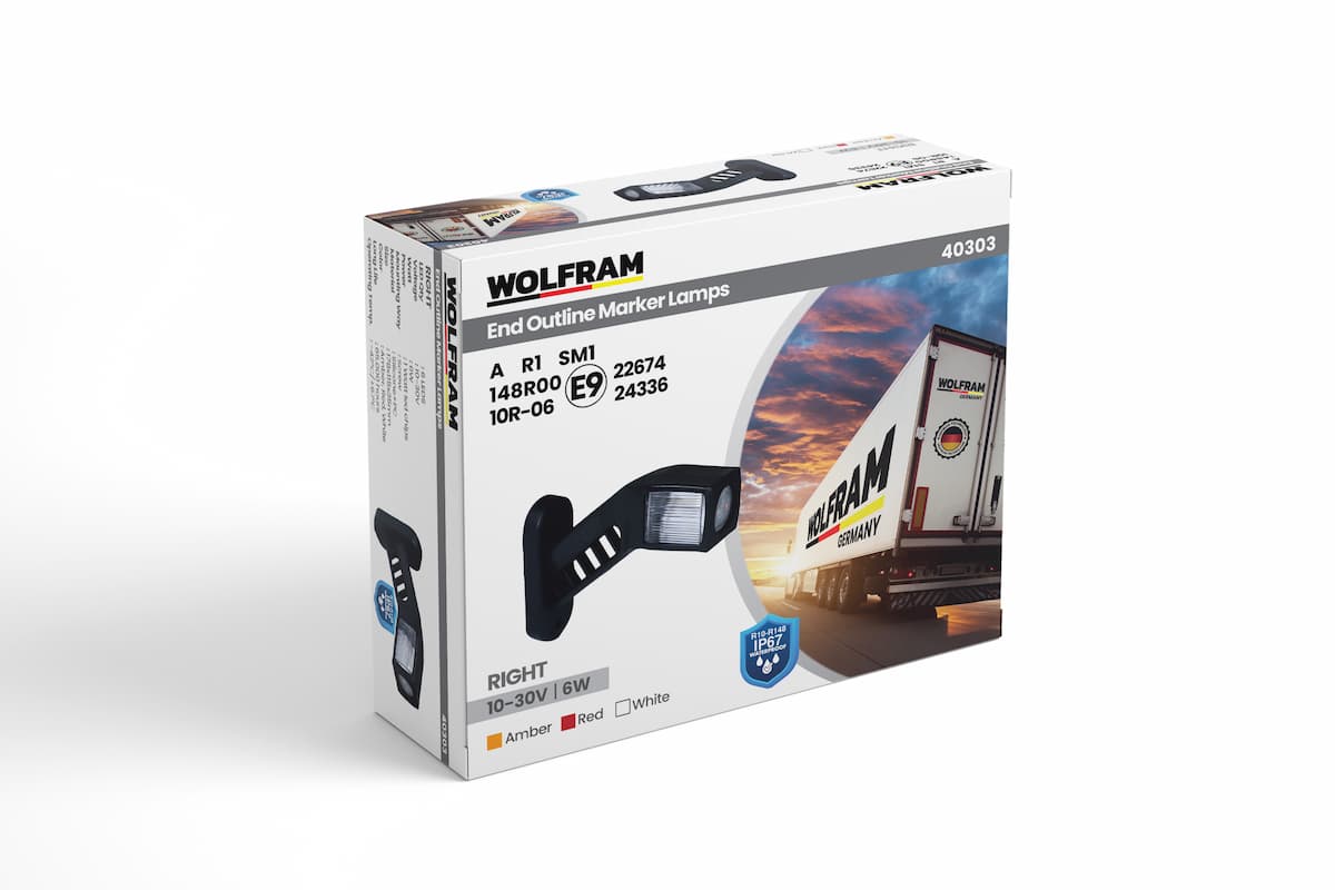 Dorse Boynuz Lamba Orta Desenli Sağ E Belgeli Led Dorse İz Lambası