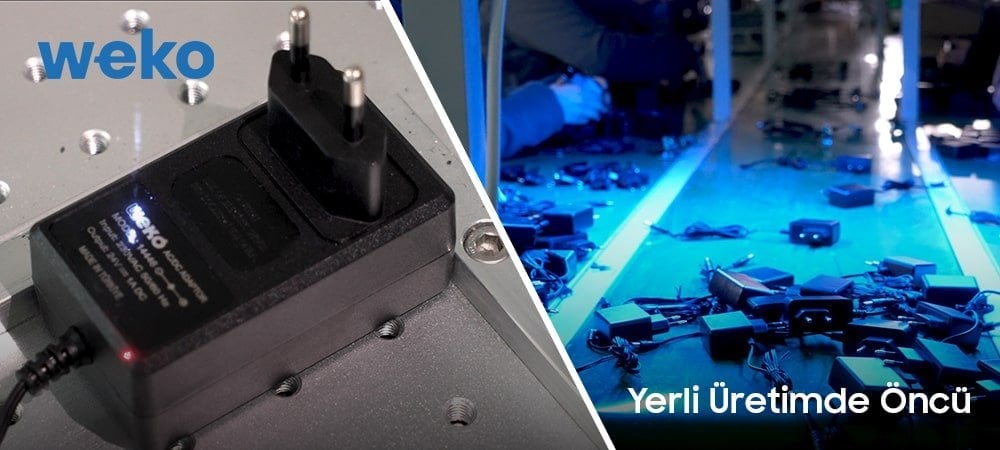 Weko 6 Volt 2 Amper 5.5*2.5 Uçlu Yerli Üretim Priz Tipi Adaptör