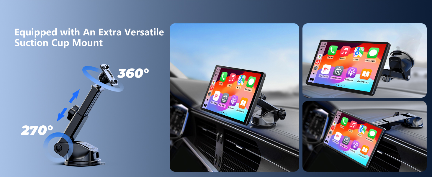 Ekstra Çok Yönlü Bir Vantuz Montajı ile Donatılmıştır