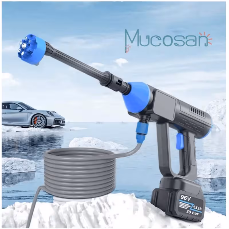  profesyonel 96watt 30bar basınç yıkama tabancası yüksek basınçlı taşıma çantalı 6 farklı püskütme başlık köpükleme özelliği dijital ekran şarjlı basınçlı araç yıkama su tabancası i̇laçlama ve bahçe sulama oto ev bahçe temizlik cihazı seti Ürün detayları 1