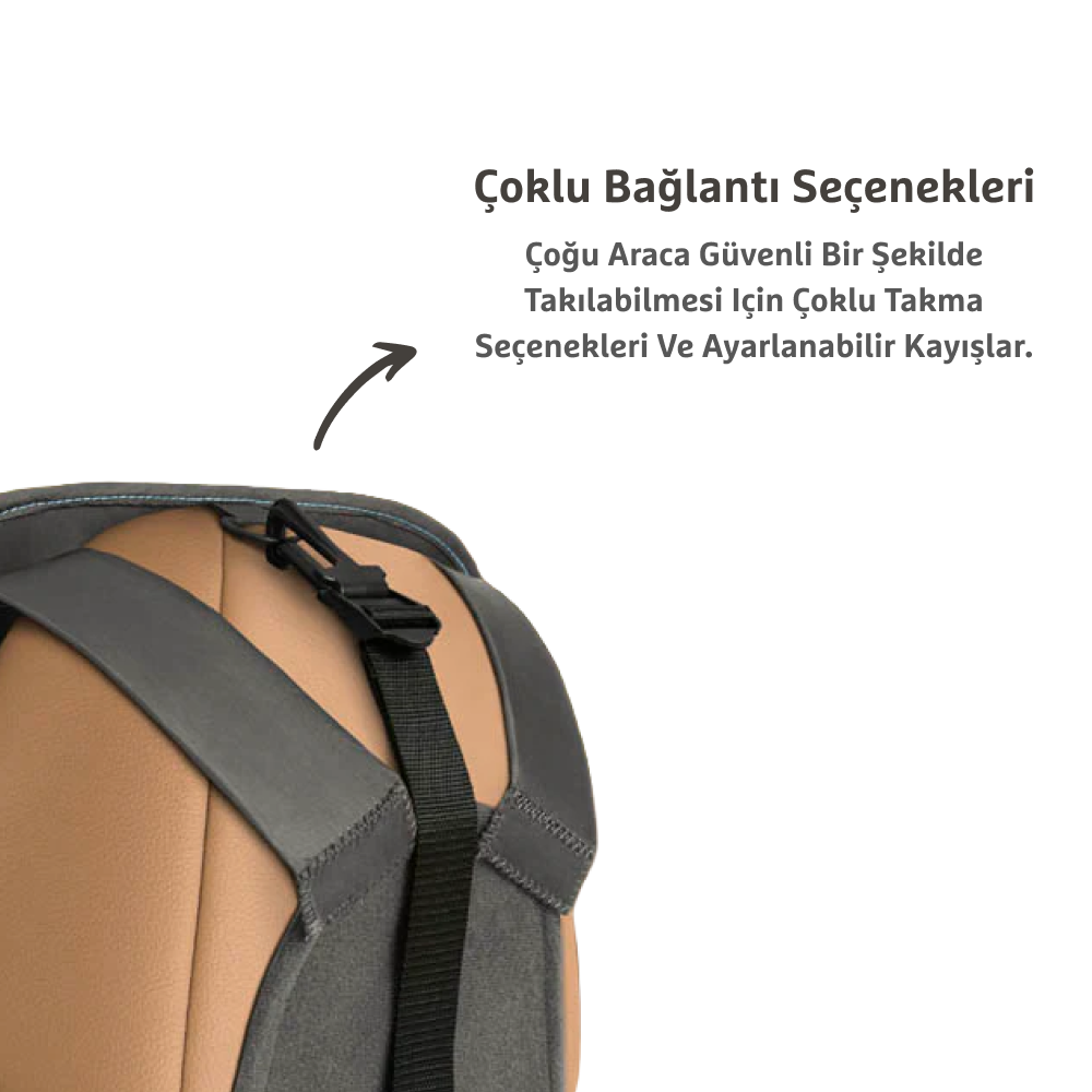 Munchkin Mega Brica Bebek Araba Aynası | Gri | 32,5 x 25,5 cm | 1 Adet | Geniş Görüş görsel