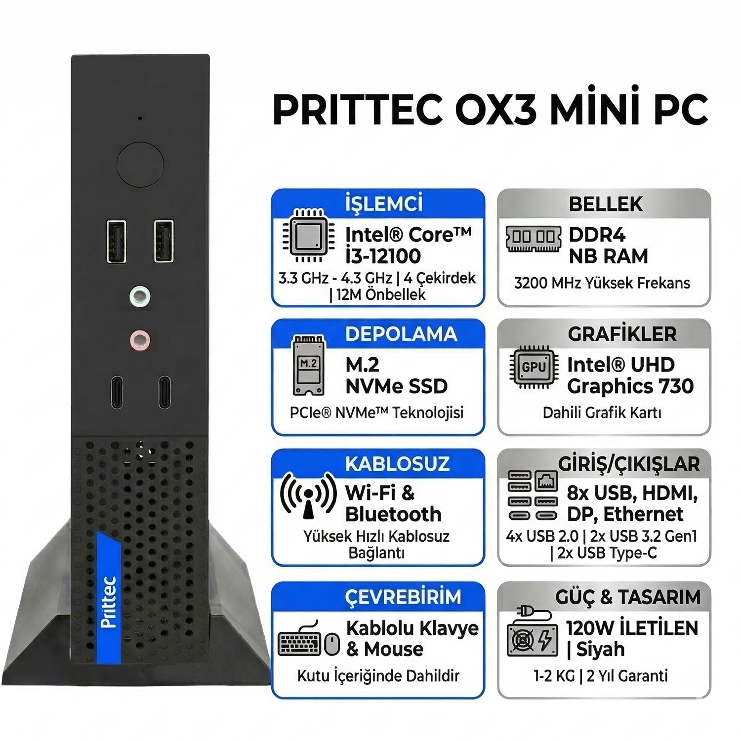 PRITTEC OX3 Dikey Görünüm