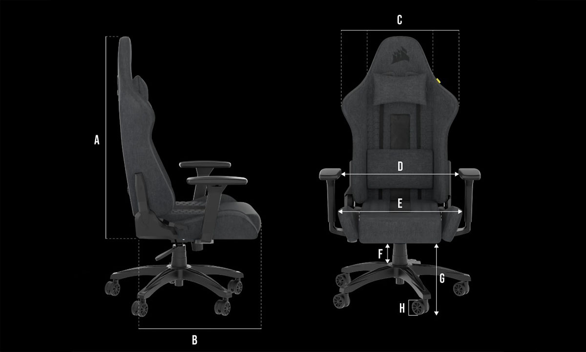 Corsair Tc100 Relaxed Siyah Oyuncu Koltuğu H5