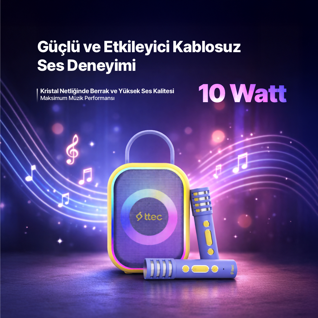Ttec Vocalmate Taşınabilir Kablosuz Çocuk Karaoke Seti ve Fiyatı
