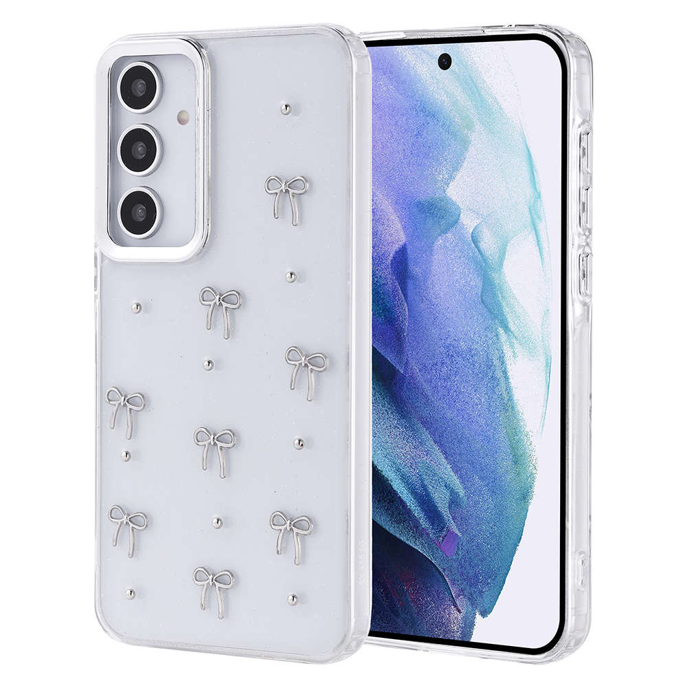 Galaxy A55 Kılıf Airbag Tasarımlı Simli Şeffaf Zore Kutup Kapak - 2