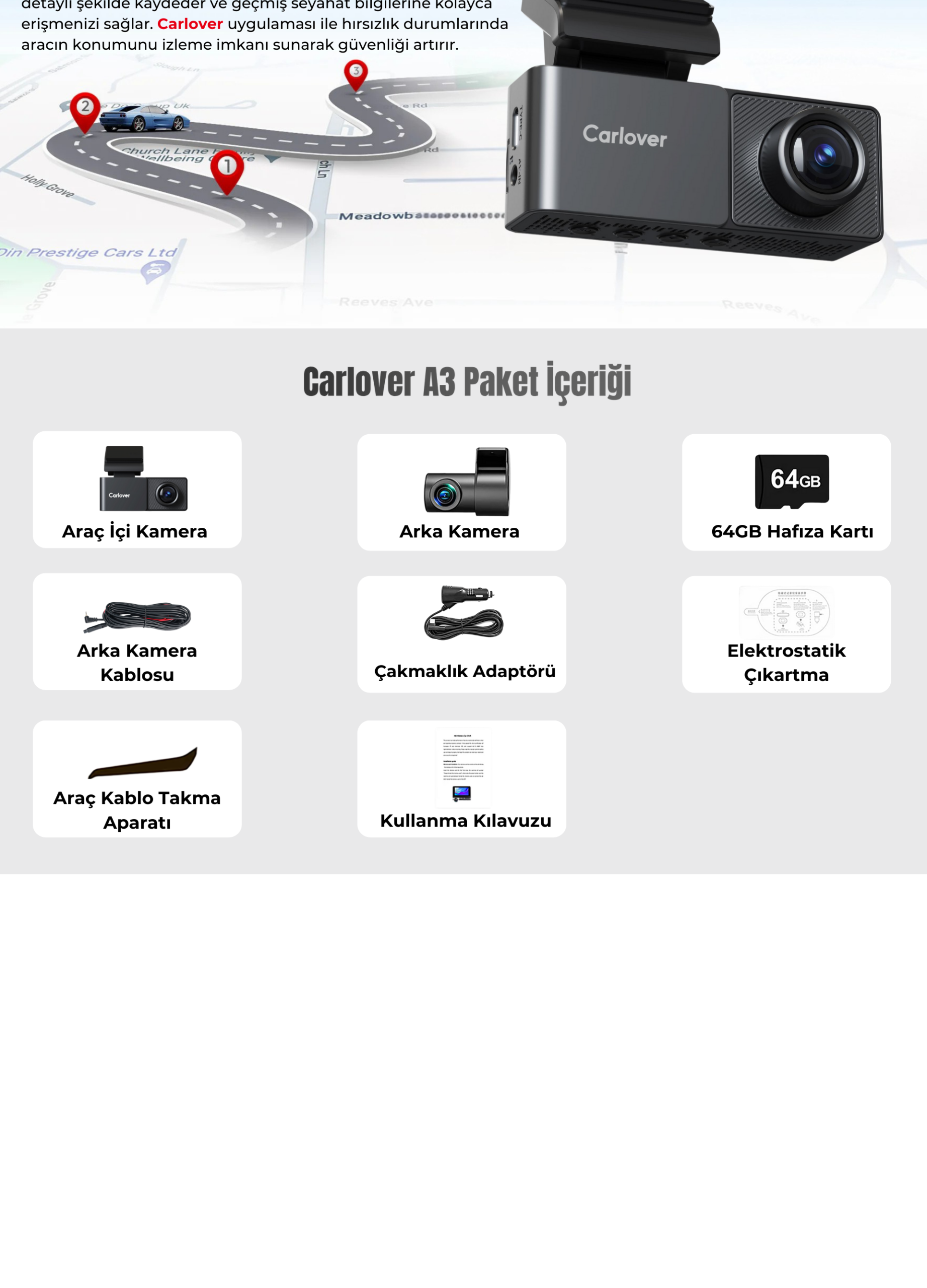 Carlover A3 Araç Kamerası 5