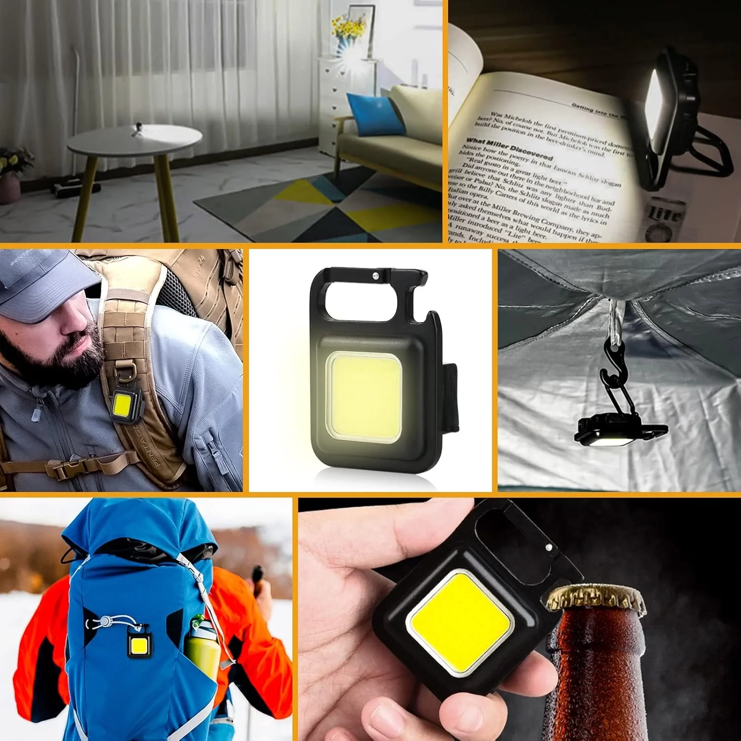 Anahtarlıklı COB LED fener - kullanım örneği