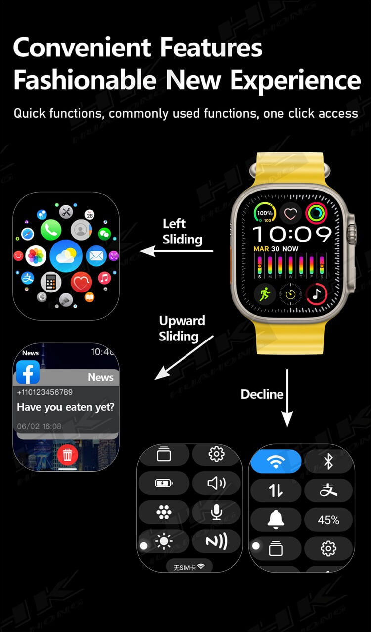 HK Ultra One Smartwatch 4G Full Network Card 2.02 AMOLED Screen Multiple Positioning Itineraries-Shenzhen Shengye Technology Co.,Ltd