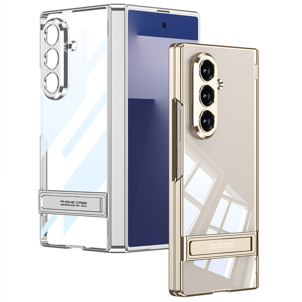Galaxy Z Fold 7 Kılıf Kamera Korumalı Şeffaf Tasarımlı Zore Lego Standlı Kapak - 15