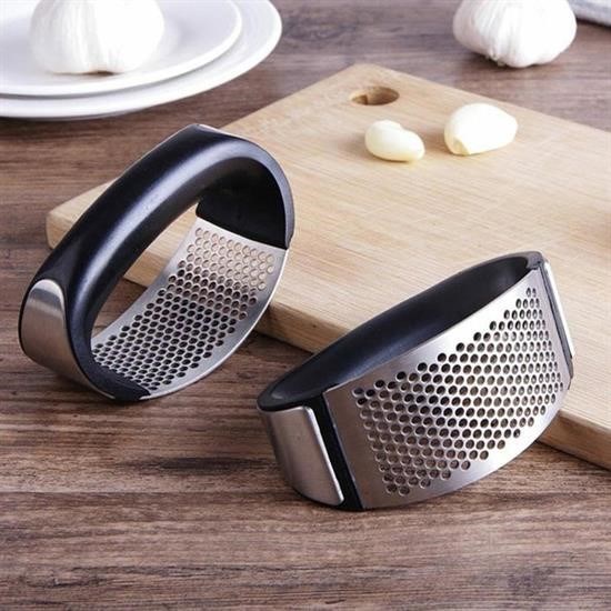 ANKAVERSE Paslanmaz Çelik Sarımsak Ezici - Rocking Garlic Press