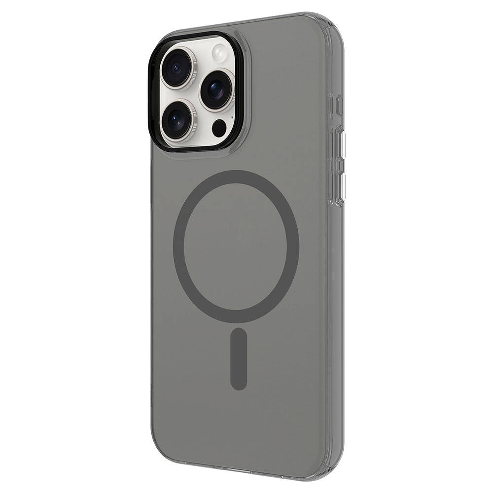 Apple iPhone 15 Pro Max Kılıf Zore M-safe Şarj Özellikli Buzlu Transparan C-Pro Sert Kapak - 11