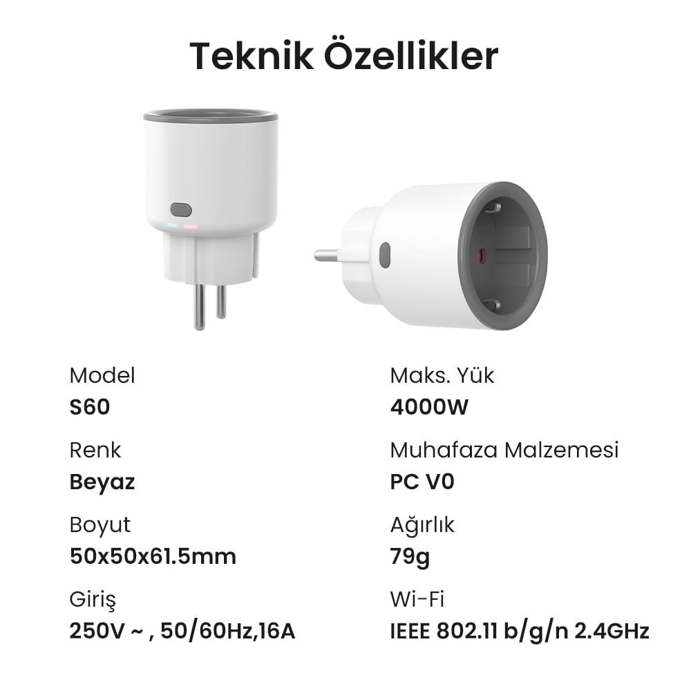 SONOFF S60 Akıllı Priz