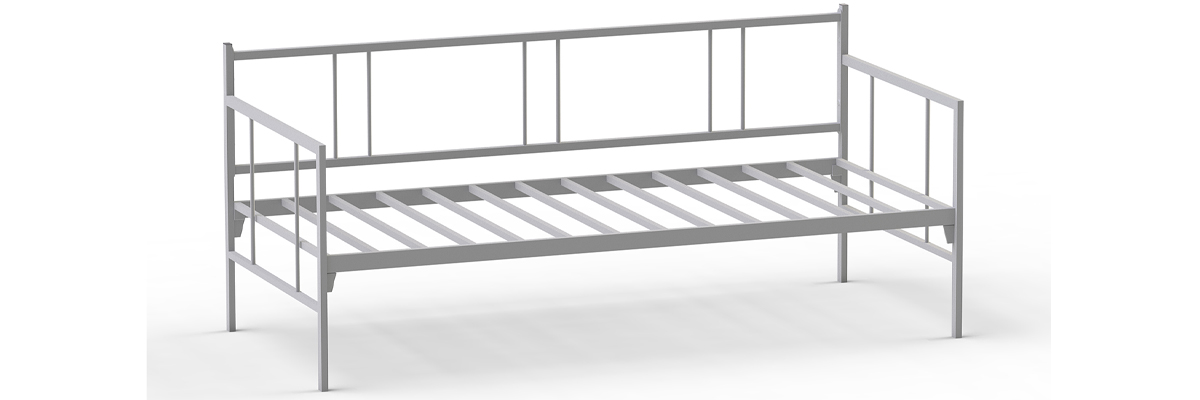 Forte Daybed Tek Kişilik Beyaz Sedir Metal Karyola