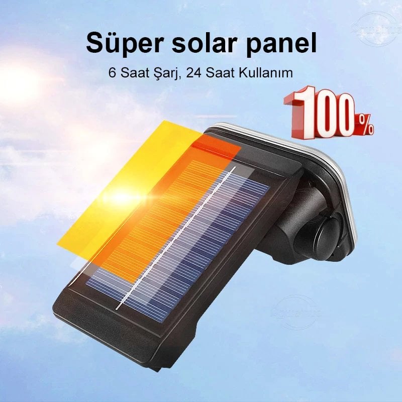 Powermaster LF-1750A 54 Cob Ledli 3 Modlu Sensörlü Solar Duvar Lambası İçerik