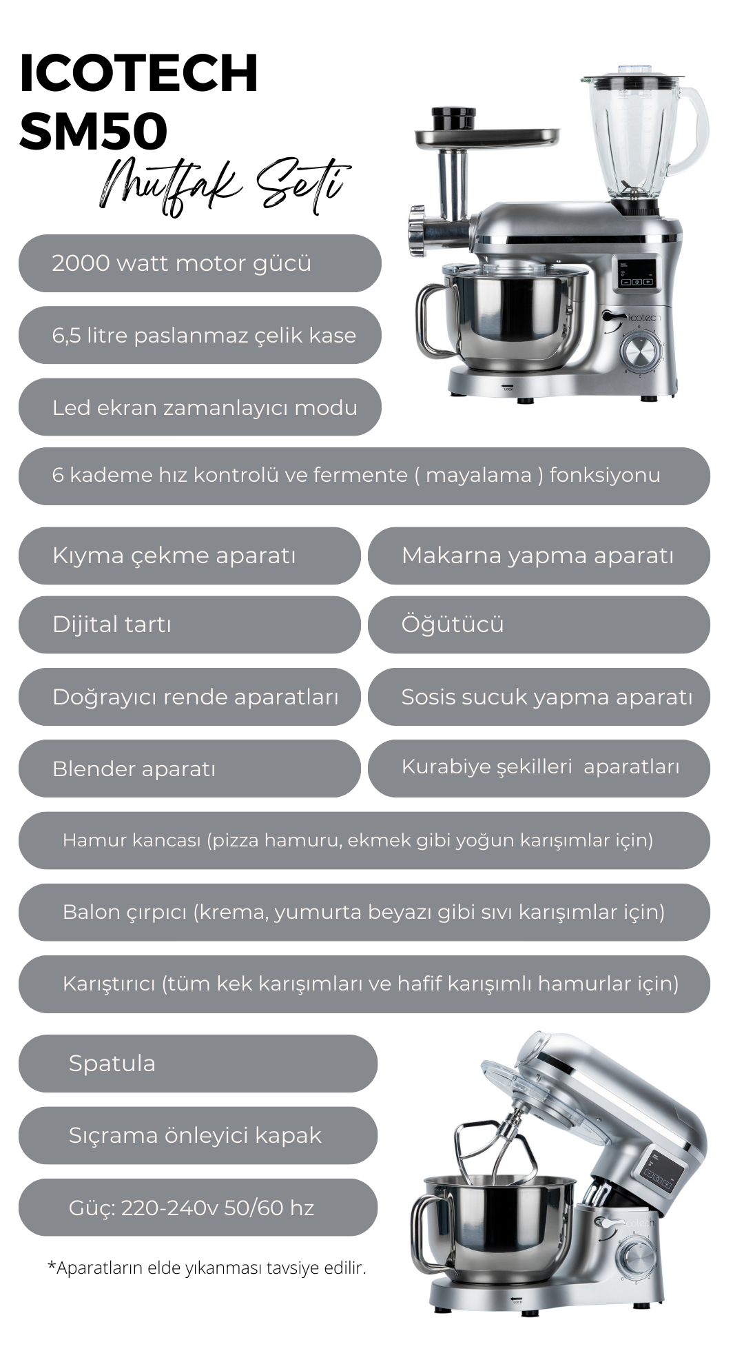 Hamur Makinesi Özellikleri