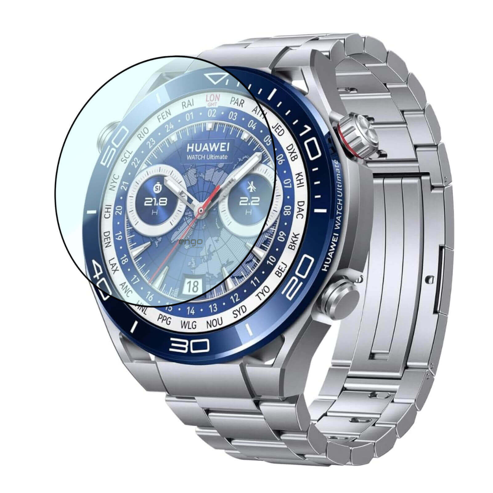 Engo Huawei Watch Ultimate Ekran Koruyucu Flexible Tam Kapama Şeffaf
