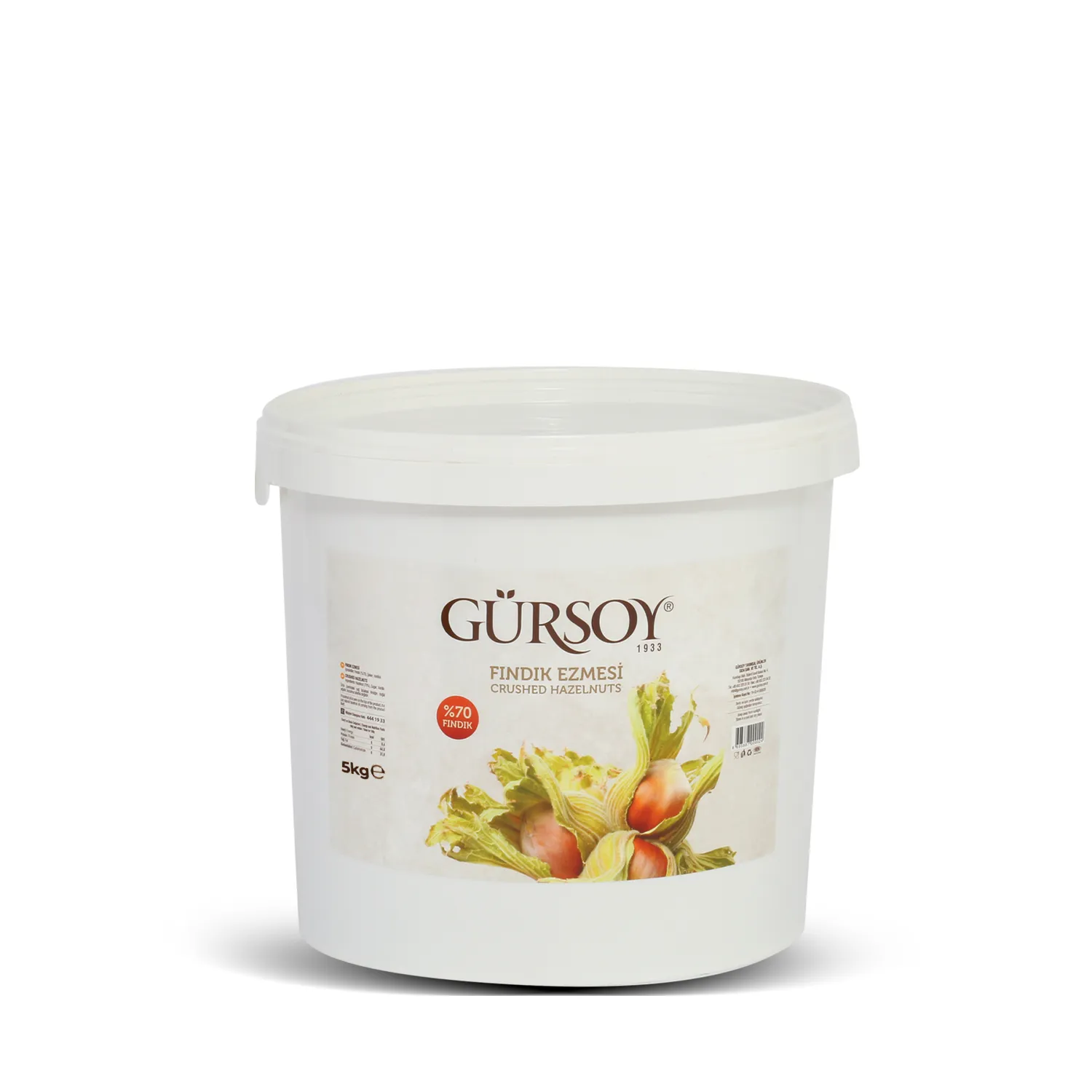Gürsoy Fındık Ezmesi 5kg Profesyonel Boy