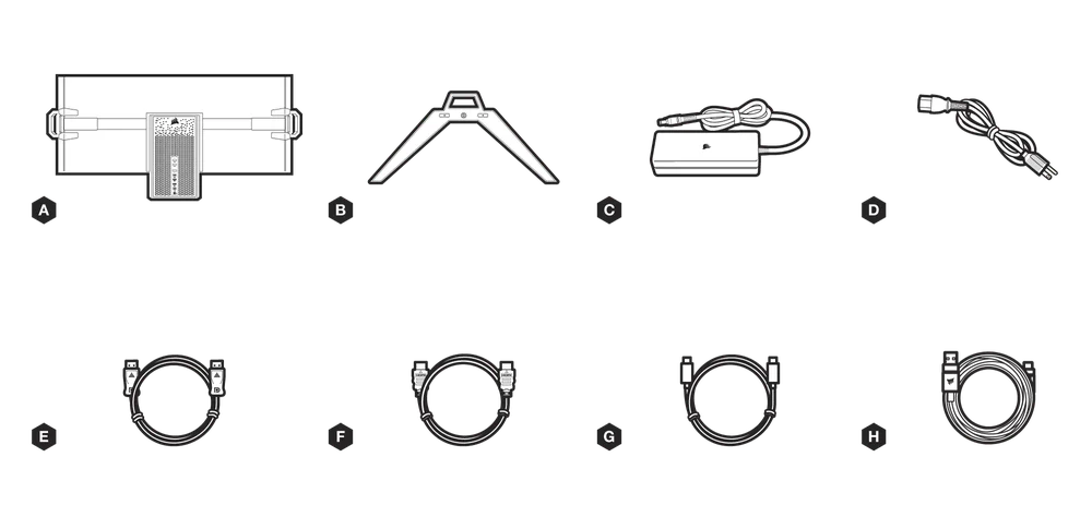 Corsair Xeneon Flex QSG - Packaging Content