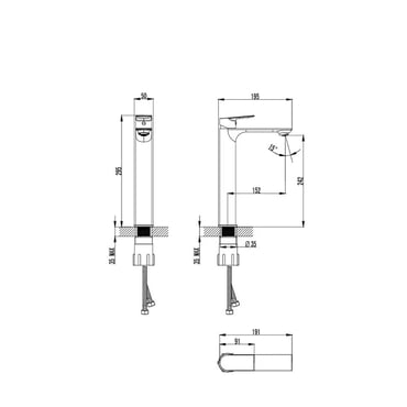 Cerastyle İbiza Single Mix Çanak Tipi Lavabo Bataryası Krom