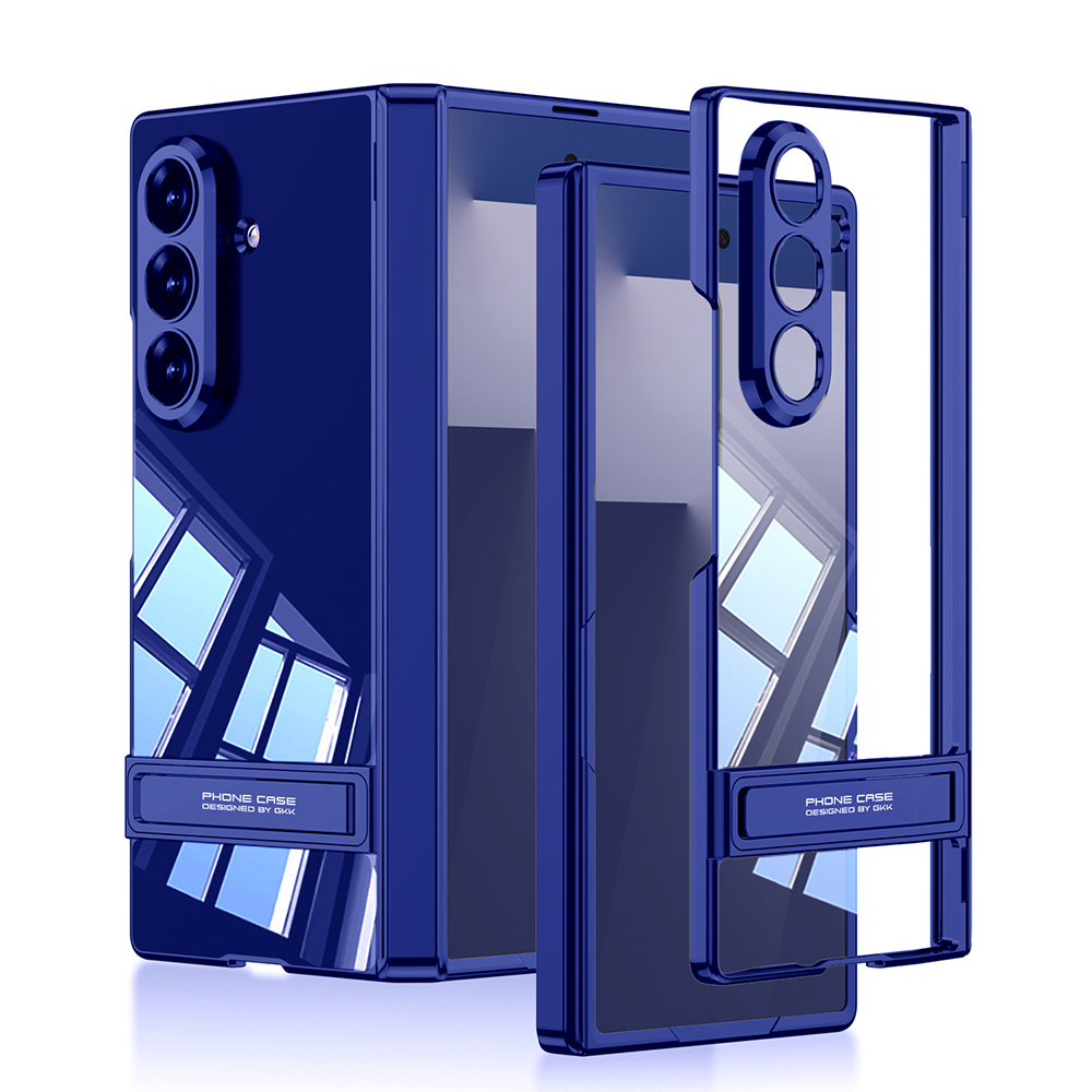 Galaxy Z Fold 7 Kılıf Kamera Korumalı Şeffaf Tasarımlı Zore Lego Standlı Kapak - 5