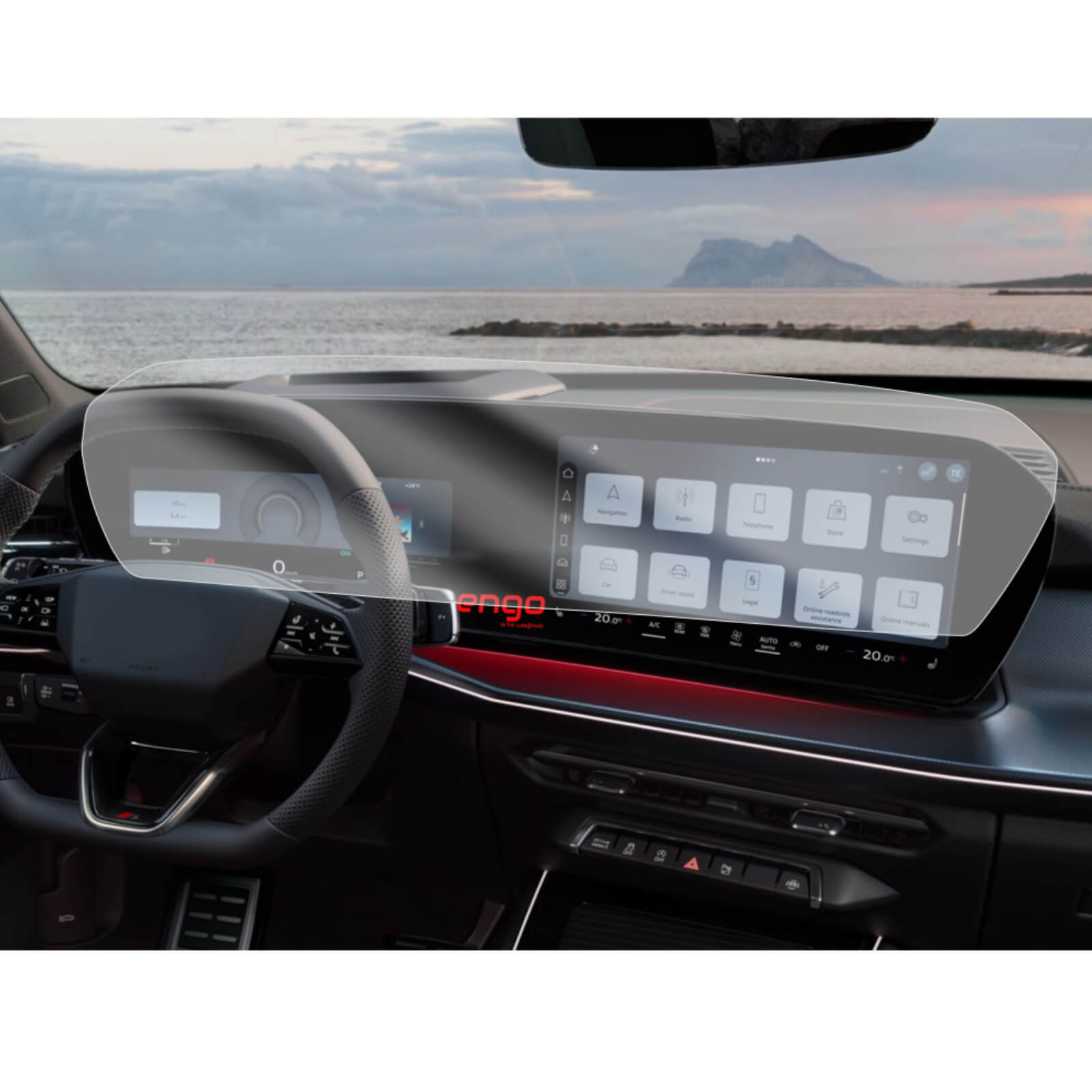 Audi Q3 SUV Mat Ekran Koruyucu Multimedya Dijital Gösterge