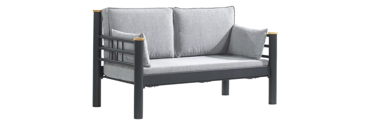 Kappis Dk Metal Sofa Sedir 70x140 Siyah-Füme