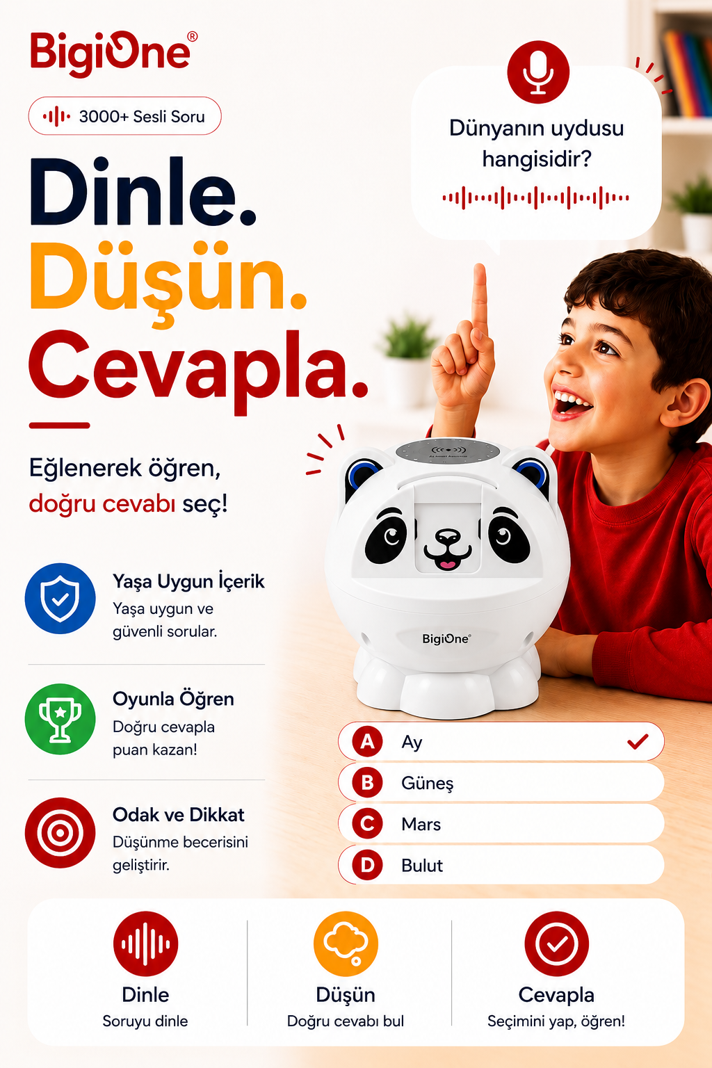 3000+ sesli quiz sorusu ve eğitici oyuncak