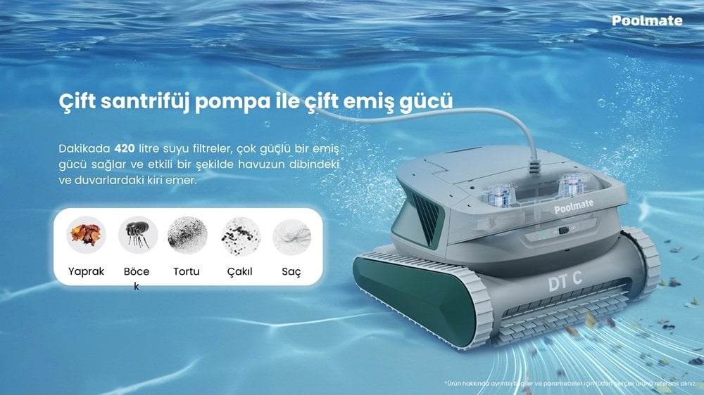 Poolmate DTC yüksek emiş oranı