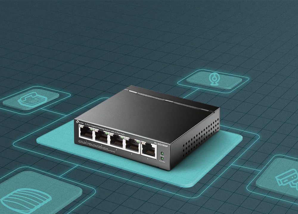 Tp-Link TL-SG1005P 5 Port Gigabit 4 Port Poe Switch