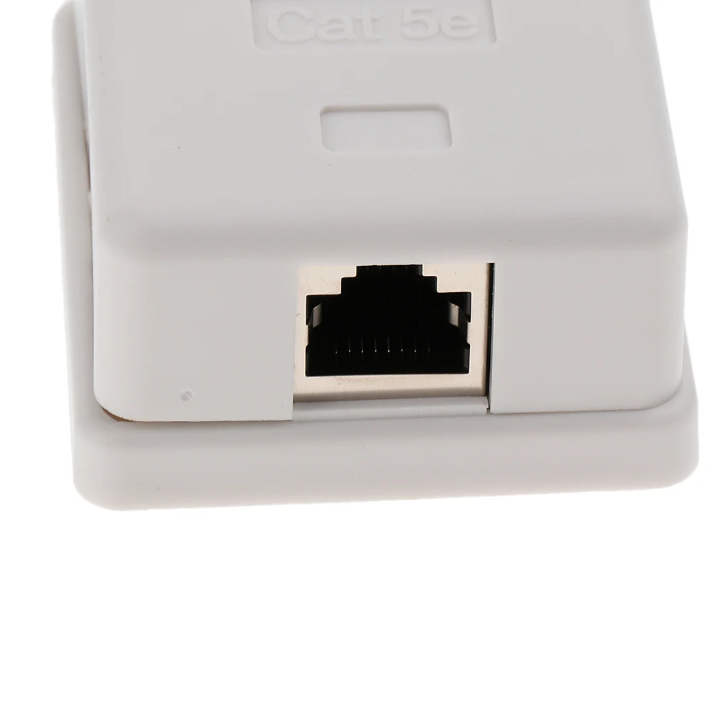 2 Sk.Single Port Cat5e Sur-Mount Box 1x RJ45 Ethernet Port Cat5e RJ45 Network / Internet Cable Wall Mount Junction Box