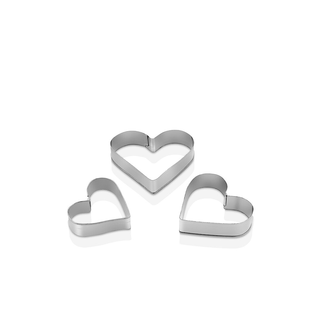 ANKAVERSE® 3 boy kalp metal kurabiye kalıp