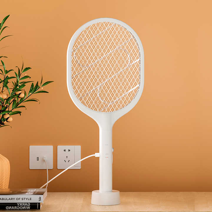 Sıcak satış 2-in-1 elektrikli Fly böcek raket USB şarj edilebilir sivrisinek kovucu Swatter yarasa elektrikli Fly Swatter için kapalı